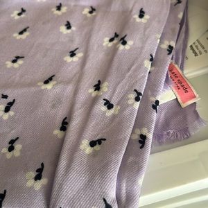Kate Spade viscose scarf. Lavender with flower print